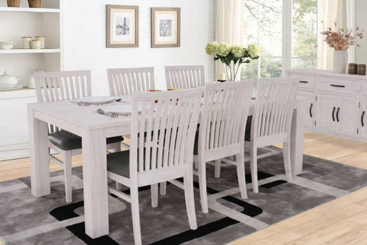 Flora Wooden Dining Table 9PC Set