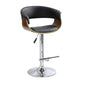 Focus Bar Chair Chrome Walnut Black PU