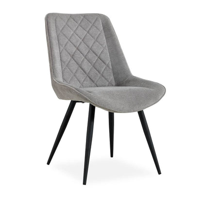 Gatsby Fabric Dining Chair -Graphite & Granite