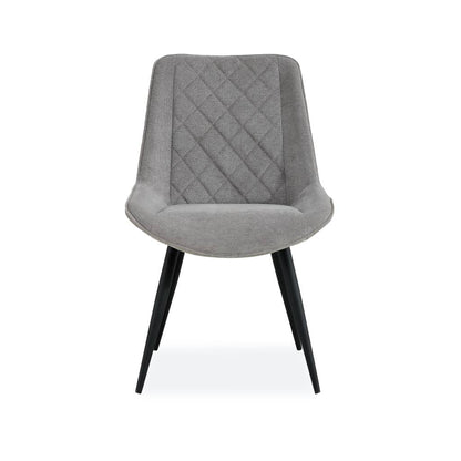 Gatsby Fabric Dining Chair -Graphite & Granite