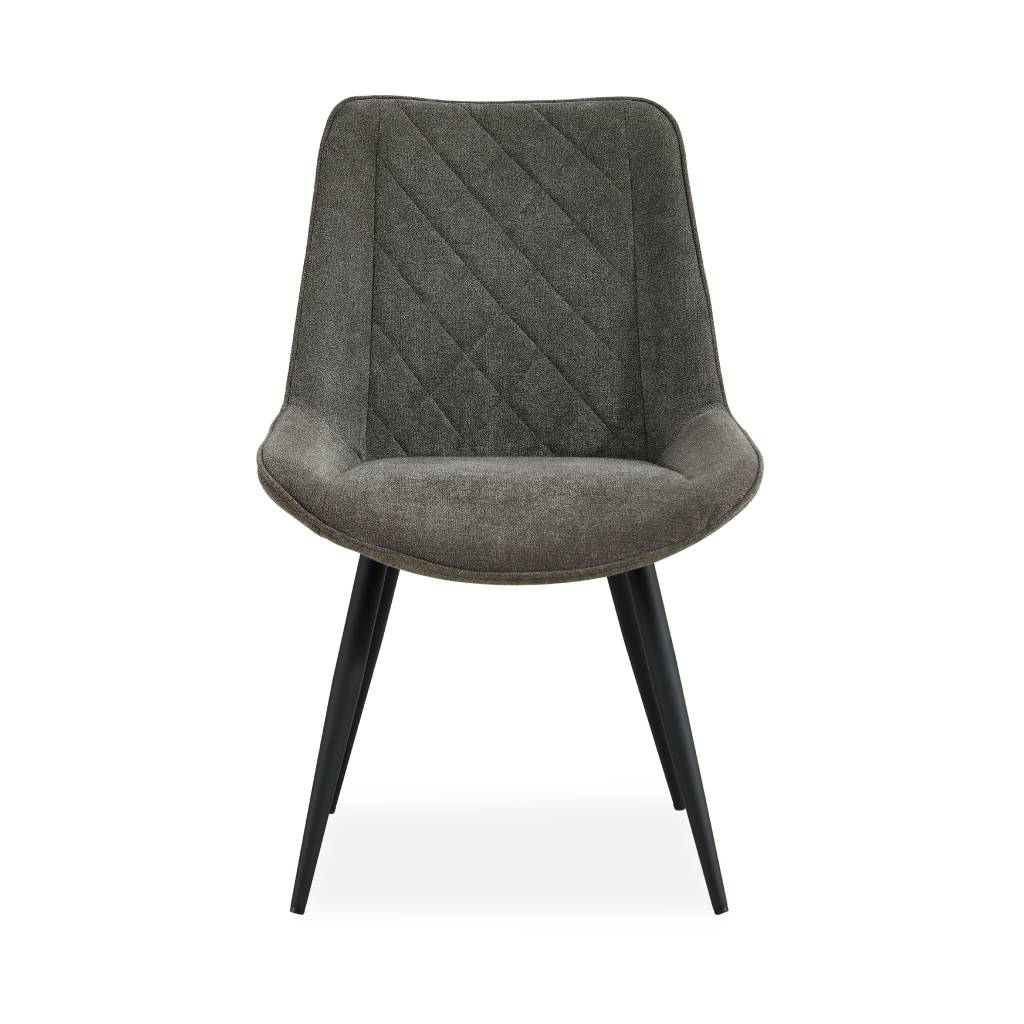 Gatsby Fabric Dining Chair -Graphite & Granite