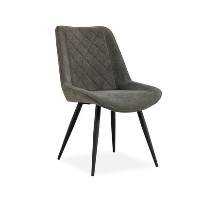 Gatsby Fabric Dining Chair -Graphite & Granite