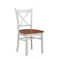 Hobart Dining Chair - White / Natural OAK