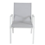 Marvix 9 & 13 Piece Steel Sling Back Outdoor Setting- White / Charcoal