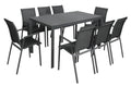 Marvix 9 & 13 Piece Steel Sling Back Outdoor Setting- White / Charcoal