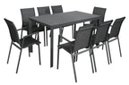 Marvix 9 & 13 Piece Steel Sling Back Outdoor Setting- White / Charcoal