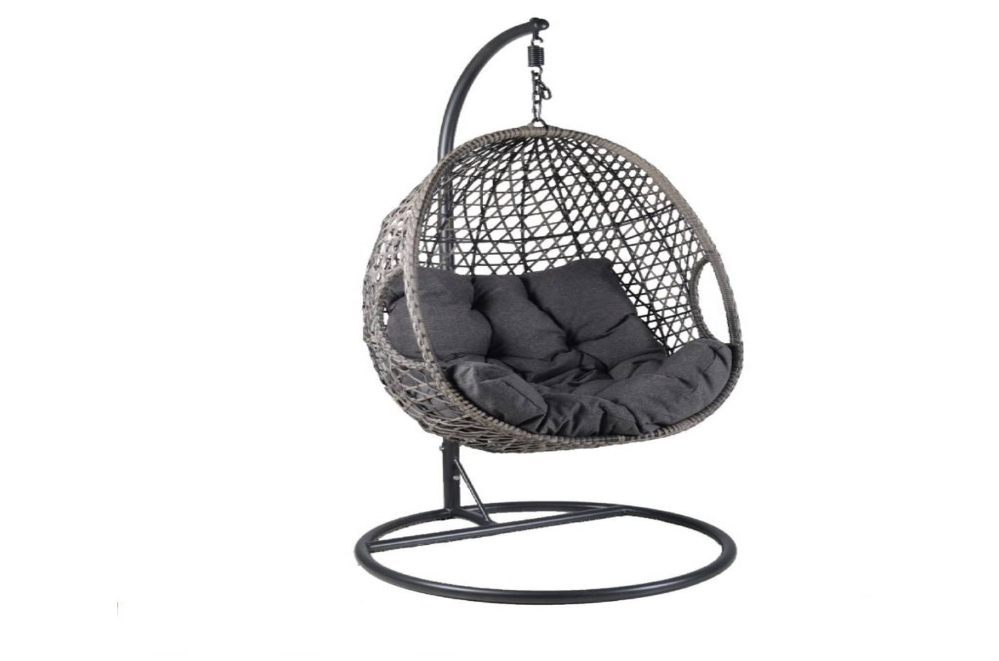 Sorento Foldable Hanging Egg Chair  -WHITE/ GREY