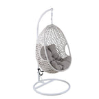 Sorevix Foldable Hanging Egg Chair  -WHITE/ GREY