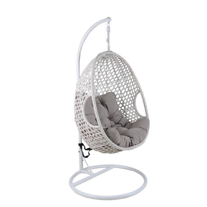 Sorento Foldable Hanging Egg Chair  -WHITE/ GREY