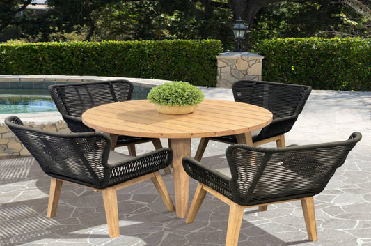 Brushed Eucalyptus Timber Frame Outdoor Dining Table & Chair Sofa Lounge High Table Set