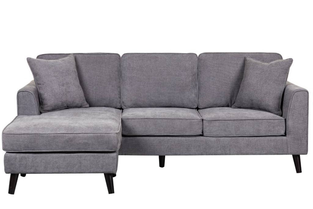 Watson Bay Fabric 3+2 Seater With 4 Scatter Cushions -Dark Grey