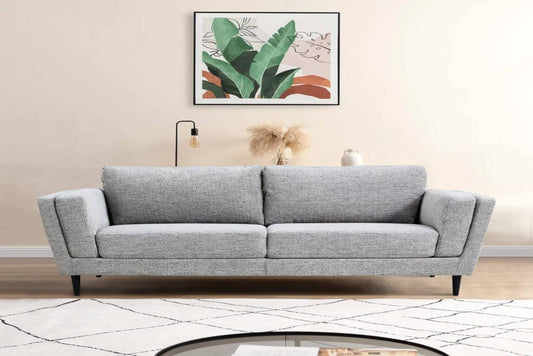 Modern Fabric 3 Seater & 2 Seater Sofa -Pepper