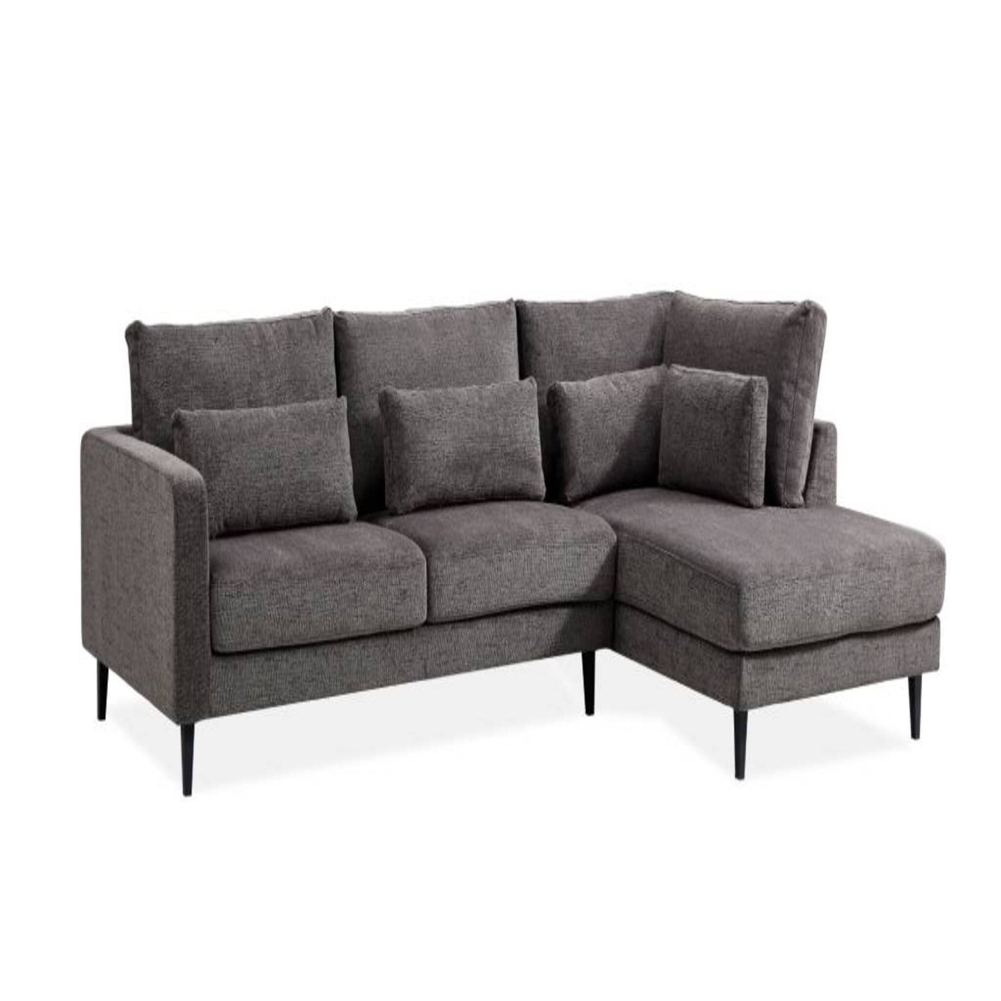 Opra Fabric 5 Seater Sofa Lounge-Mink