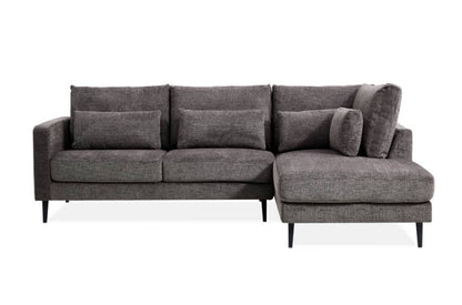 Opra Fabric 5 Seater Sofa Lounge-Mink