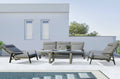 Palmvix Aluminium Frame Outdoor Sofa 4PC W/Coffee Table-Grey