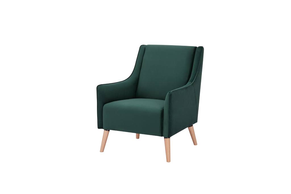 Cooper Wing Arm Chair Luxury Velvet - Green