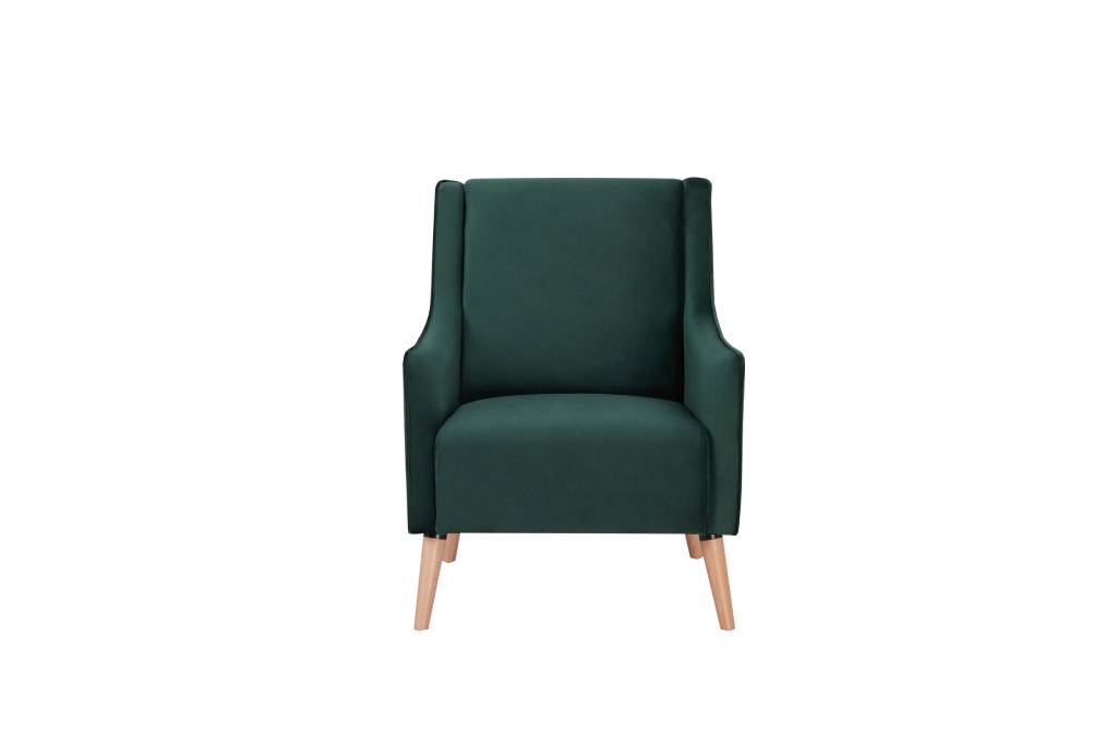 Cooper Wing Arm Chair Luxury Velvet - Green