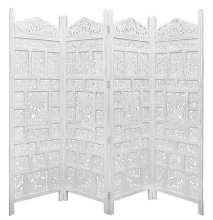 Elephant Design White Antique Partition Wall Decorative Privacy Screen