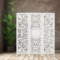 Jans White Antique Partition Wall Decorative Privacy Screen