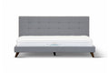 Yulavix Upholstered Fabric King Sing Bed Charcoal