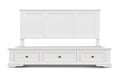 Salvix 3 Storage Drawer Wooden Queen Bed- White