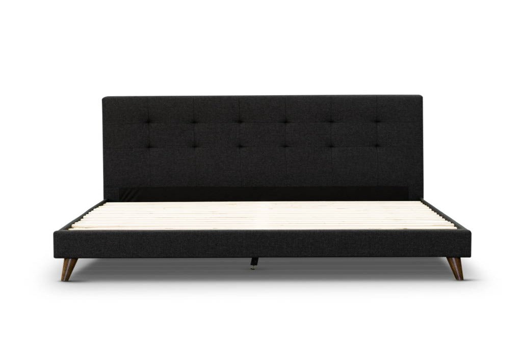 OFFO Yulara Upholstered Fabric King Sing Bed Charcoal