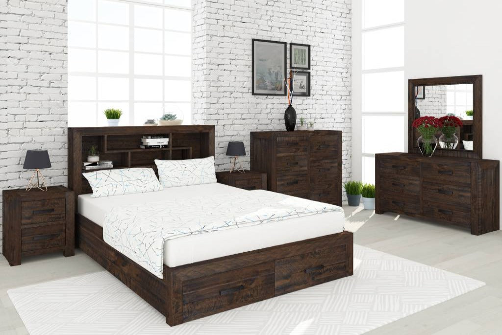 Sedona Queen Bed Only Grey Stone CLEARANCE