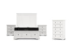 Salvix 3 Storage Drawer Wooden Queen Bed- White