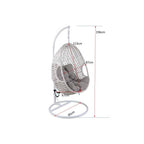 Sorevix Foldable Hanging Egg Chair  -WHITE/ GREY