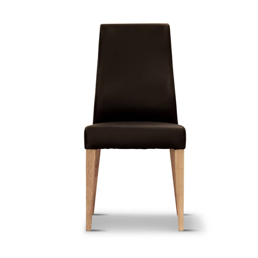 Mighty Highland Luxury PU Dining Chair - Black / Medi Silver