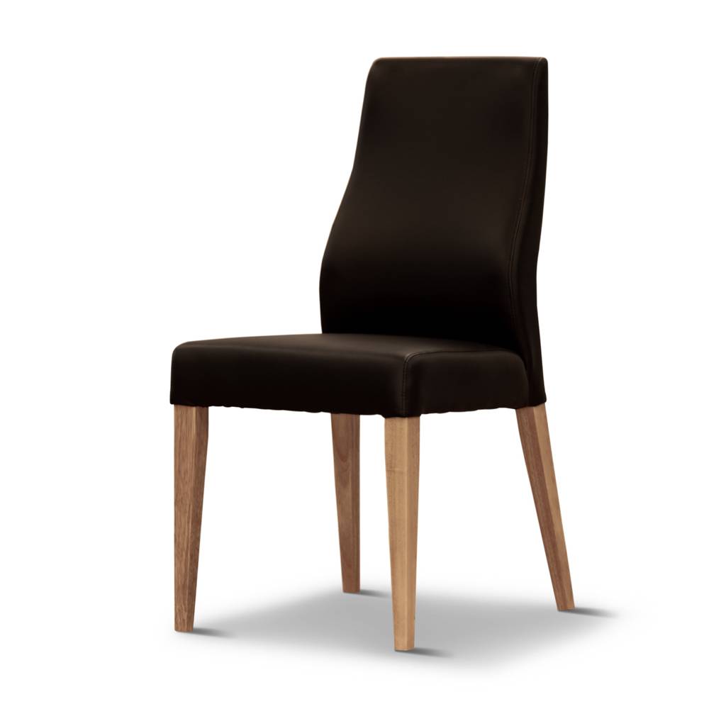 Mighty Highland Luxury PU Dining Chair - Black / Medi Silver