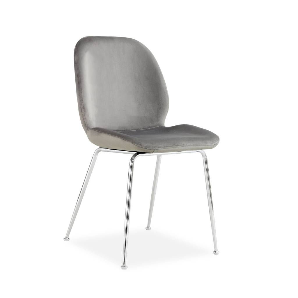 Oma Fabric Dining Chair -Grey / Charcoal