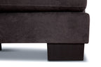 Manhattan Deep Seat Corner Fabric Lounge - Dark Grey