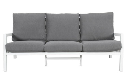 Ecco Aluminium Frame Outdoor 4PC Large Sofa Lounge Set -White /Grey